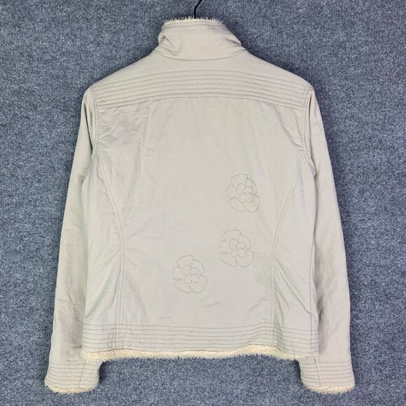 Mountain Hardwear Women’s Full Zip Sz S Jacket Floral‎ Embroidered Faux Fur Trim - Picture 2 of 10